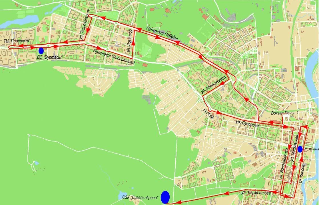 Дизель арена пенза карта